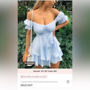 Flowy baby blue dress